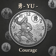 勇 (Yū) is a principle of bushido that embodies the determination to act correctly despite fear.
