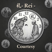 Respect (礼, rei): Politeness as an outward display of respect, courtesy even to enemies.