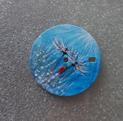 Seiko dial Nh35 data hand painted 0009 Ladybug and Morning Dew